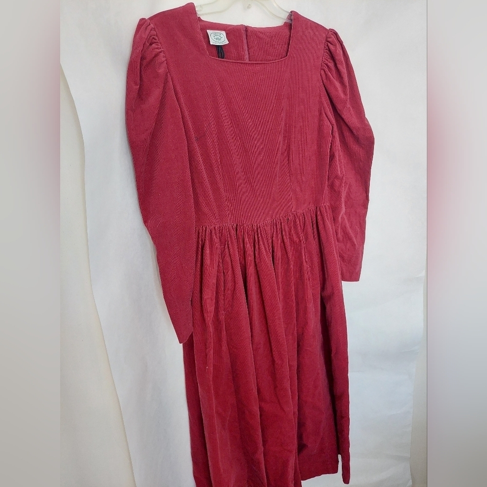 Laura Ashley Burgundy Long Sleeve Dress